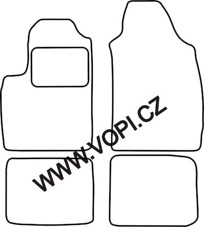 Autokoberce Fiat Panda 2003 - 01/2012 Colorfit (1339)